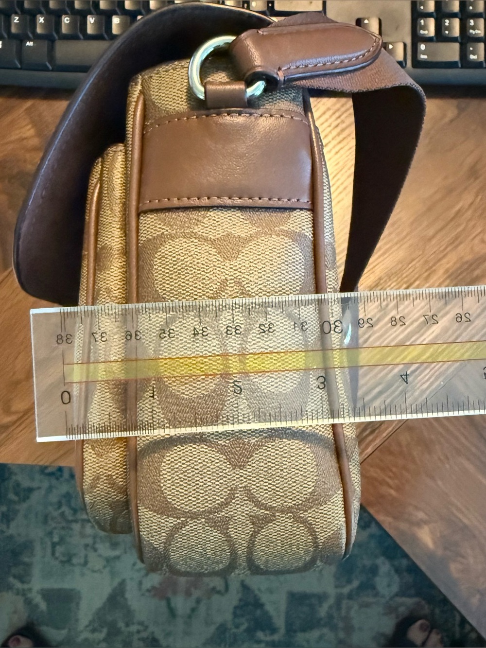 Coach Brown Signature and Leather Crossbody Bag - Picture 7 of 7
